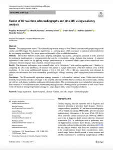 Fusion of 3D real-time Echocardiography and cine MRI using a Saliency Analysis