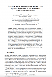 Statistical Shape Modeling Using Partial Least Squares: Application to the Assessment of Myocardial Infarction